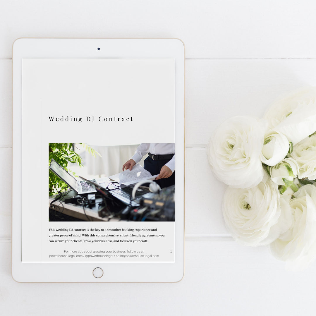 Wedding DJ Contract