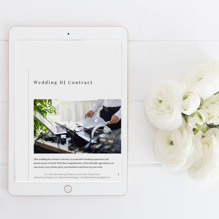 Wedding DJ Contract