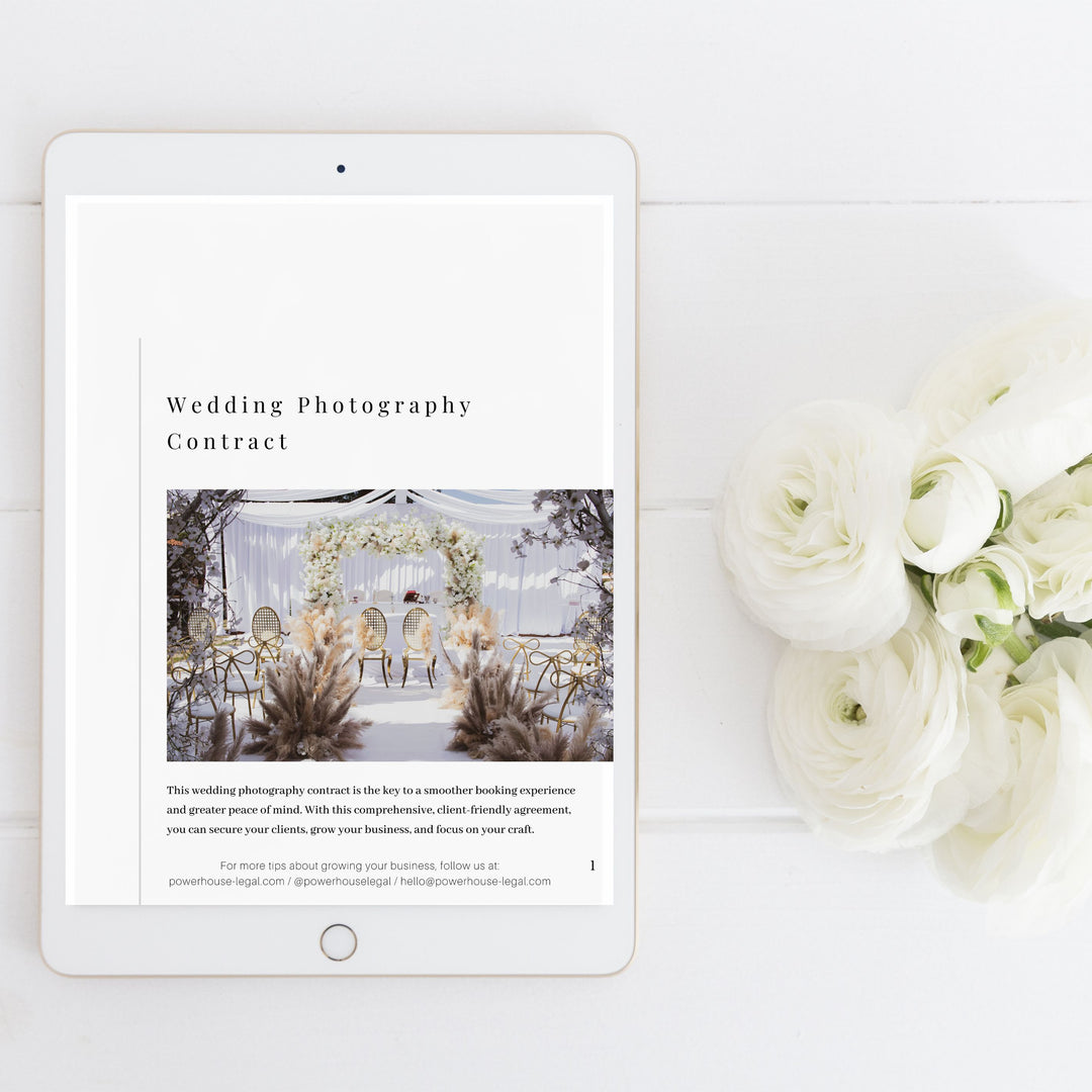 Wedding Photography Contract