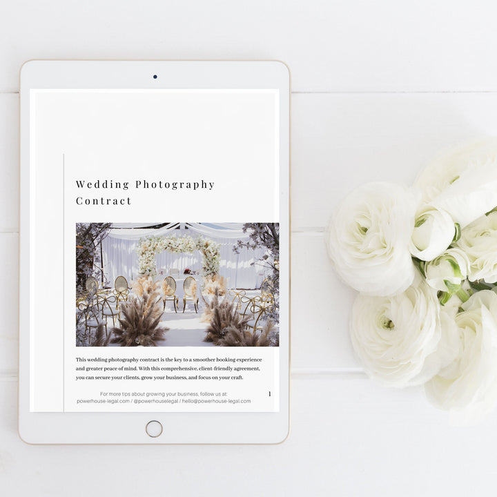 Wedding Photography Contract