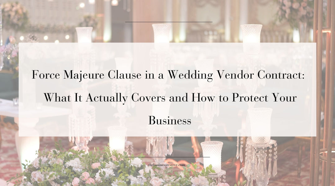 Force Majeure Clause in a Wedding Vendor Contract: What It Actually Covers and How to Protect Your Business