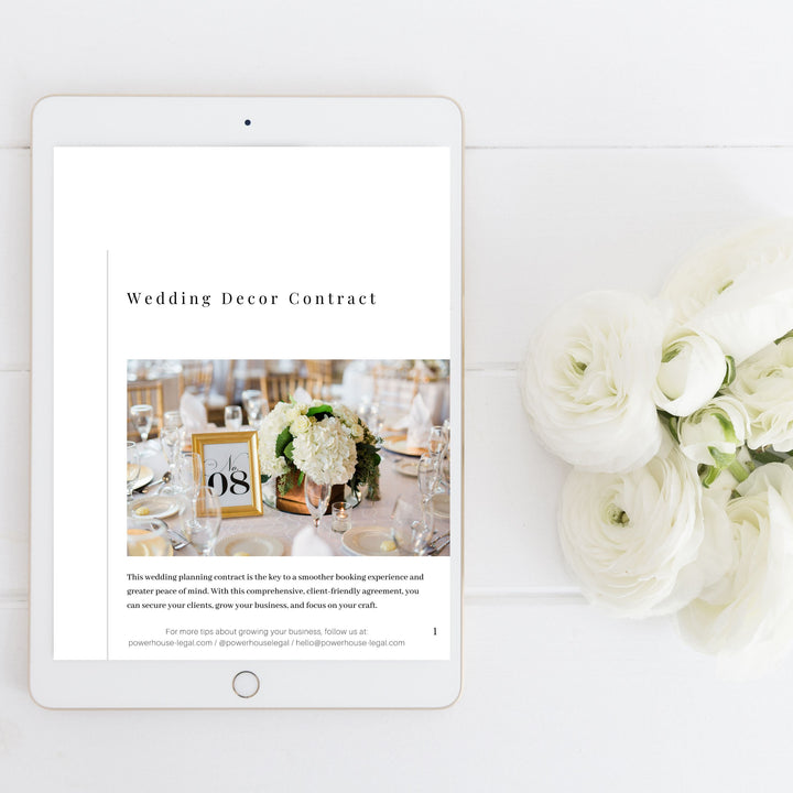 Wedding Decor Rental Contract [Pre-Sale]