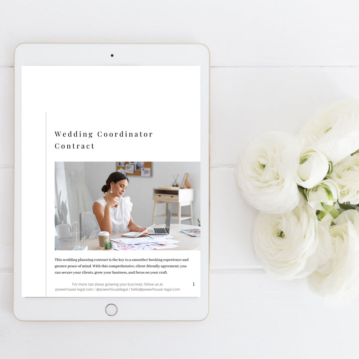 Wedding Coordinator Contract Template