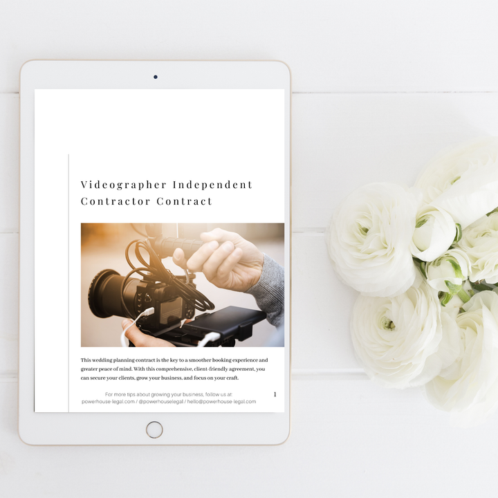 Videographer Independent Contractor Contract [PRE-SALE]